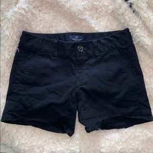 American Eagle Outfitters Stretch Midi Shorts - Black